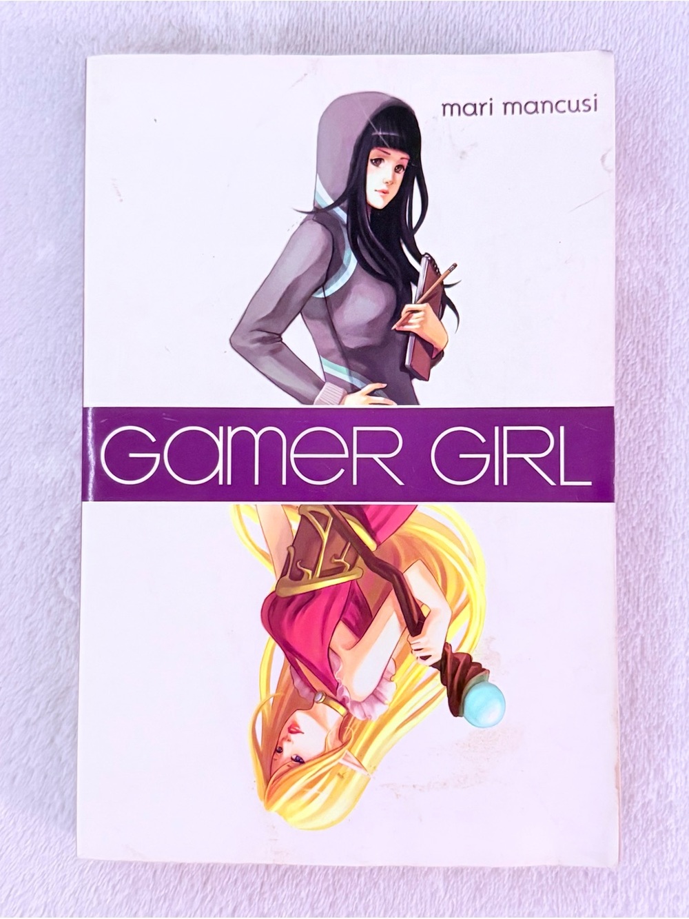 Scholastic Gamer Girl — Purple & White Illustrated Cover